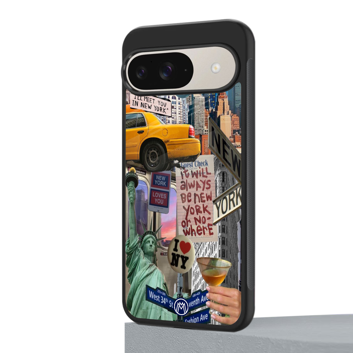 newyorker back phone cover | glass case for google pixel 9