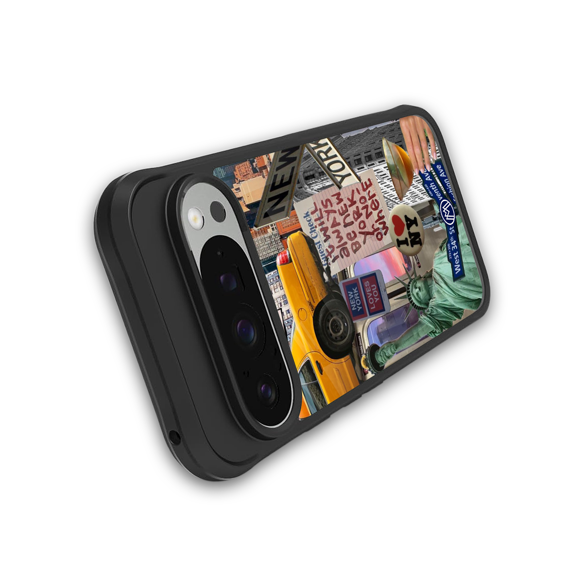 newyorker back phone cover | glass case for google pixel 9 pro