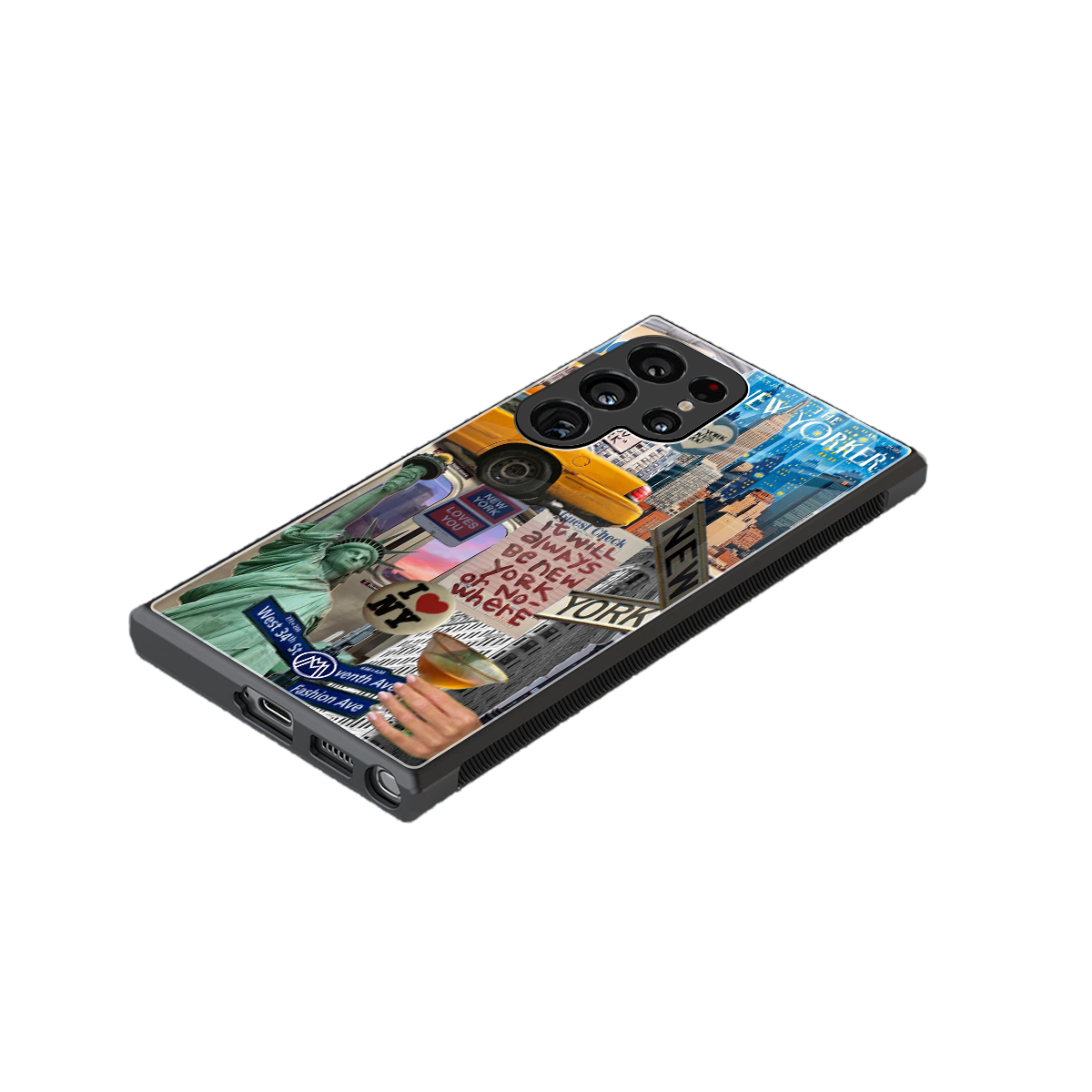 newyorker back phone cover | glass case for samsung galaxy s24 ultra