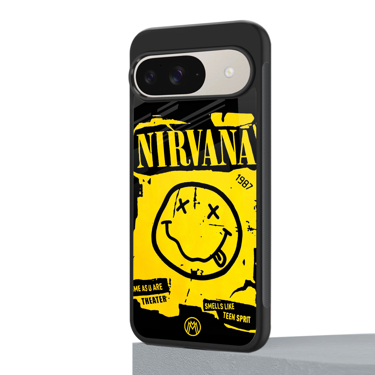 nirvana yellow back phone cover | glass case for google pixel 9