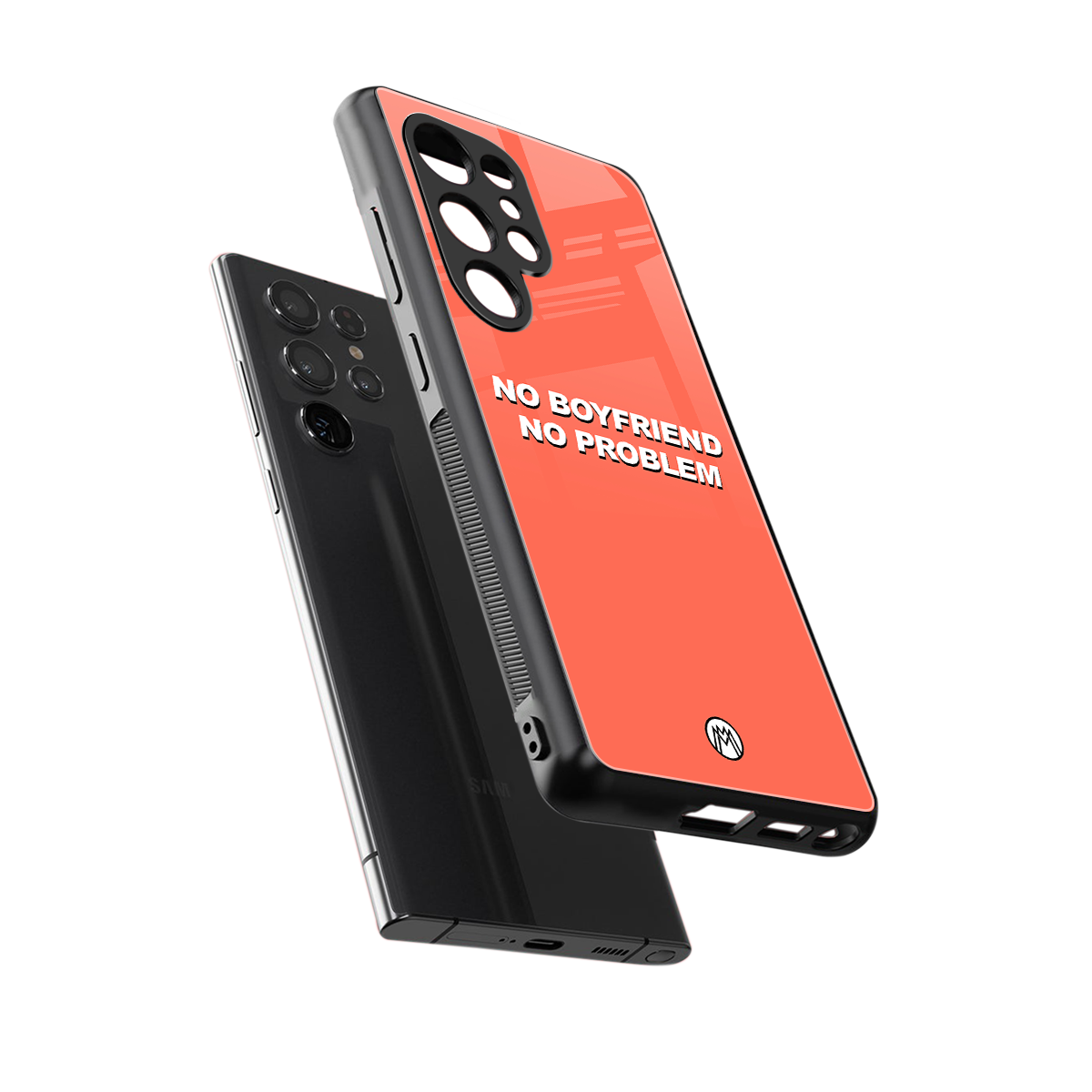 no boyfriend no problem back phone cover | glass case for samsung galaxy s25 ultra
