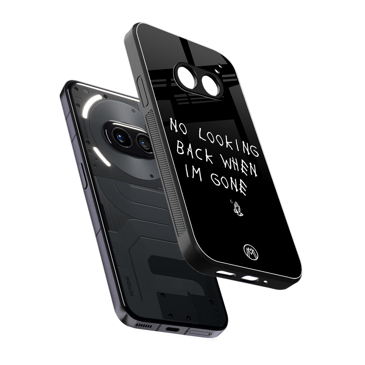 no looking back back phone cover | glass case for nothing phone 2a