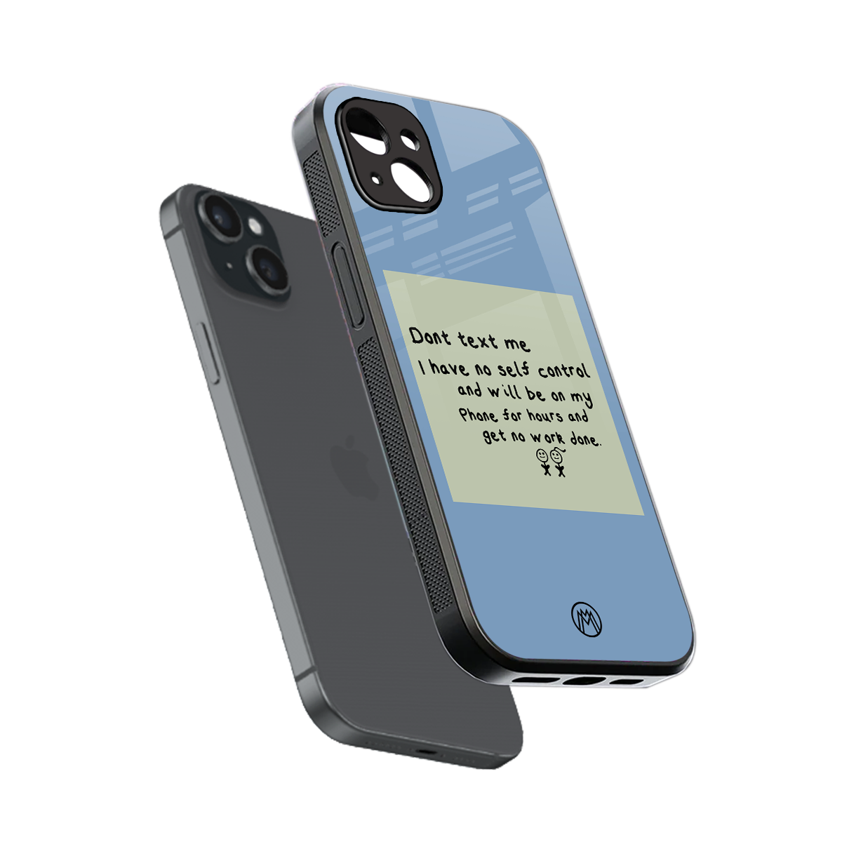 no self control back phone cover | glass case for iphone 15 plus