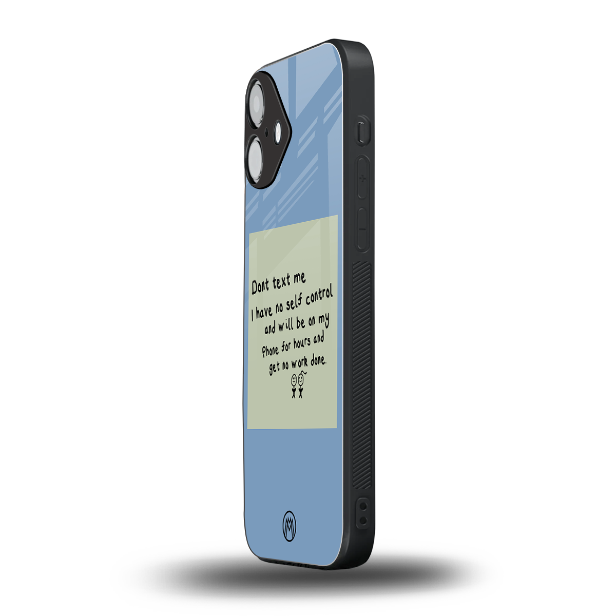 no self control back phone cover | glass case for iphone 16 plus