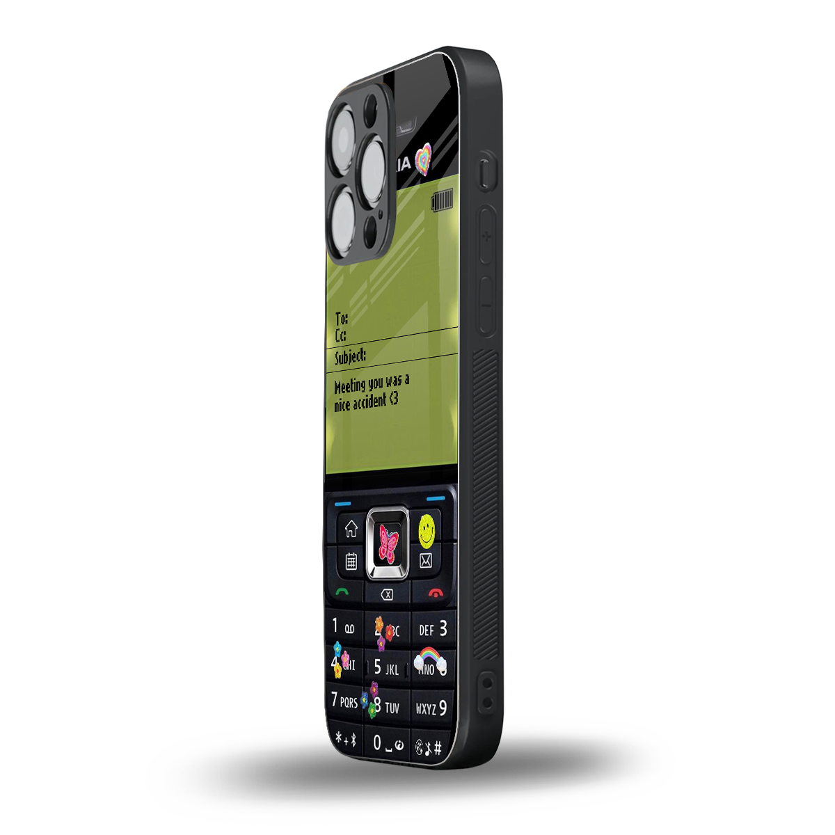 nokia vintage back phone cover | glass case for iphone 16 pro max