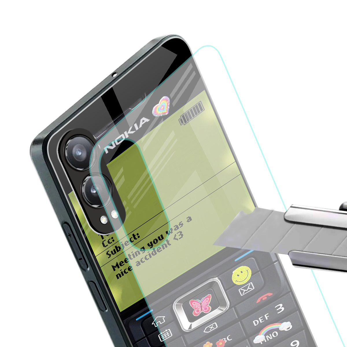 nokia vintage back phone cover | glass case for oneplus nord ce 4 lite