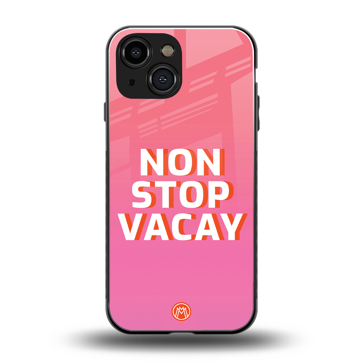 non stop vacay back phone cover | glass case for iphone 13 mini