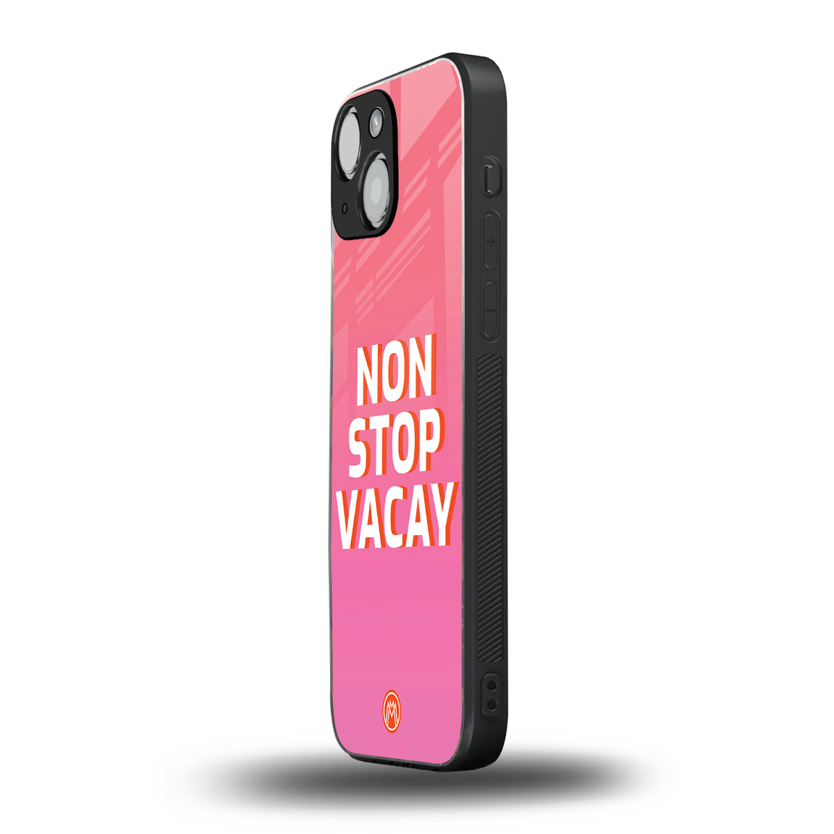non stop vacay back phone cover | glass case for iphone 13 mini