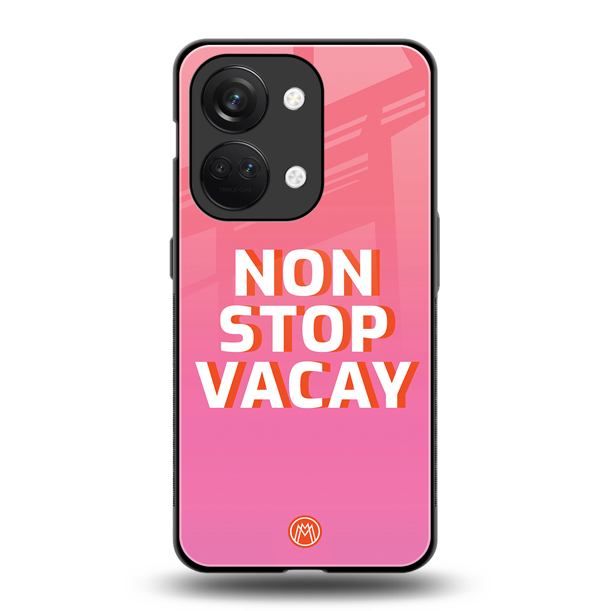 non stop vacay back phone cover | glass case for oneplus nord 3