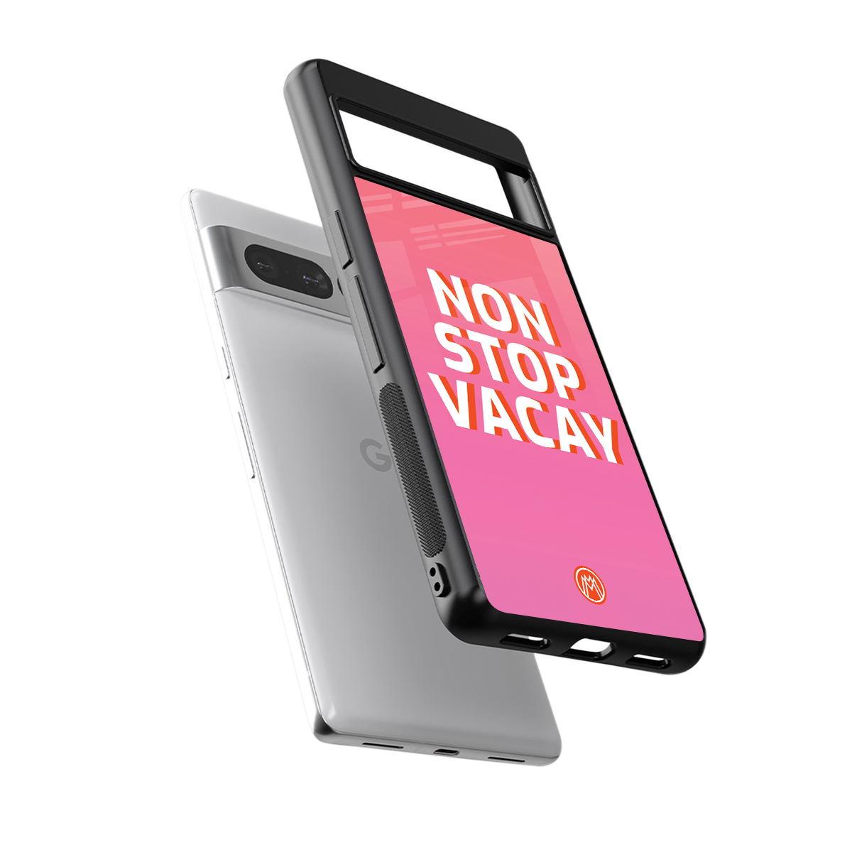 non stop vacay back phone cover | glass case for google pixel 7 pro