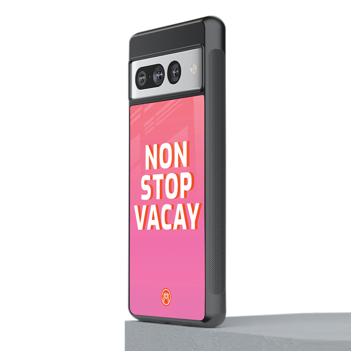 non stop vacay back phone cover | glass case for google pixel 7 pro