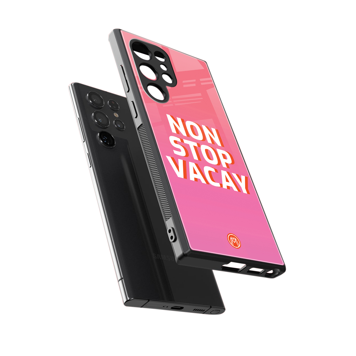 non stop vacay back phone cover | glass case for samsung galaxy s24 ultra