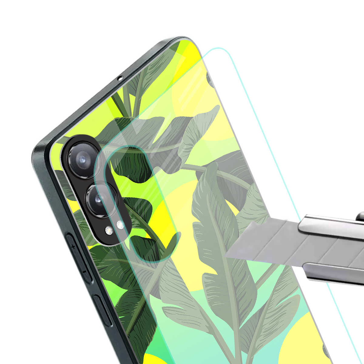 nostalgic floral back phone cover | glass case for oneplus nord ce 4 lite
