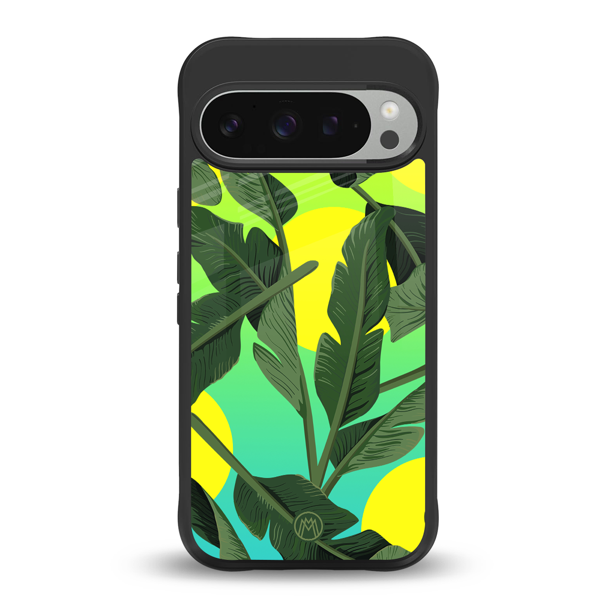 nostalgic floral back phone cover | glass case for google pixel 9 pro