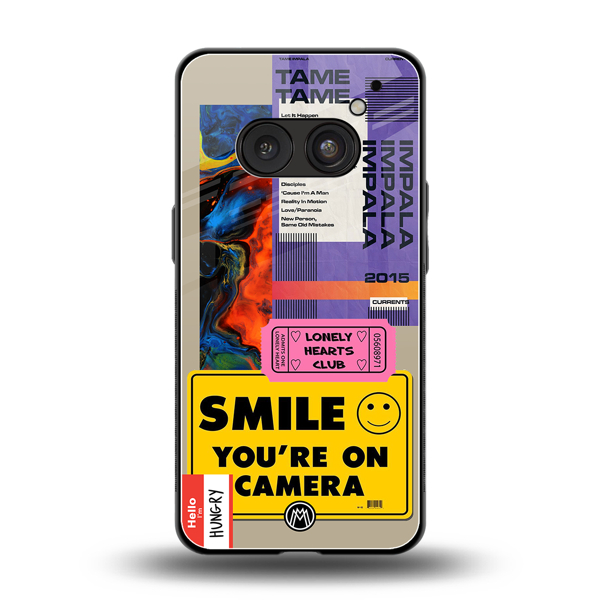 nostalgic stickers back phone cover | glass case for nothing phone 2a