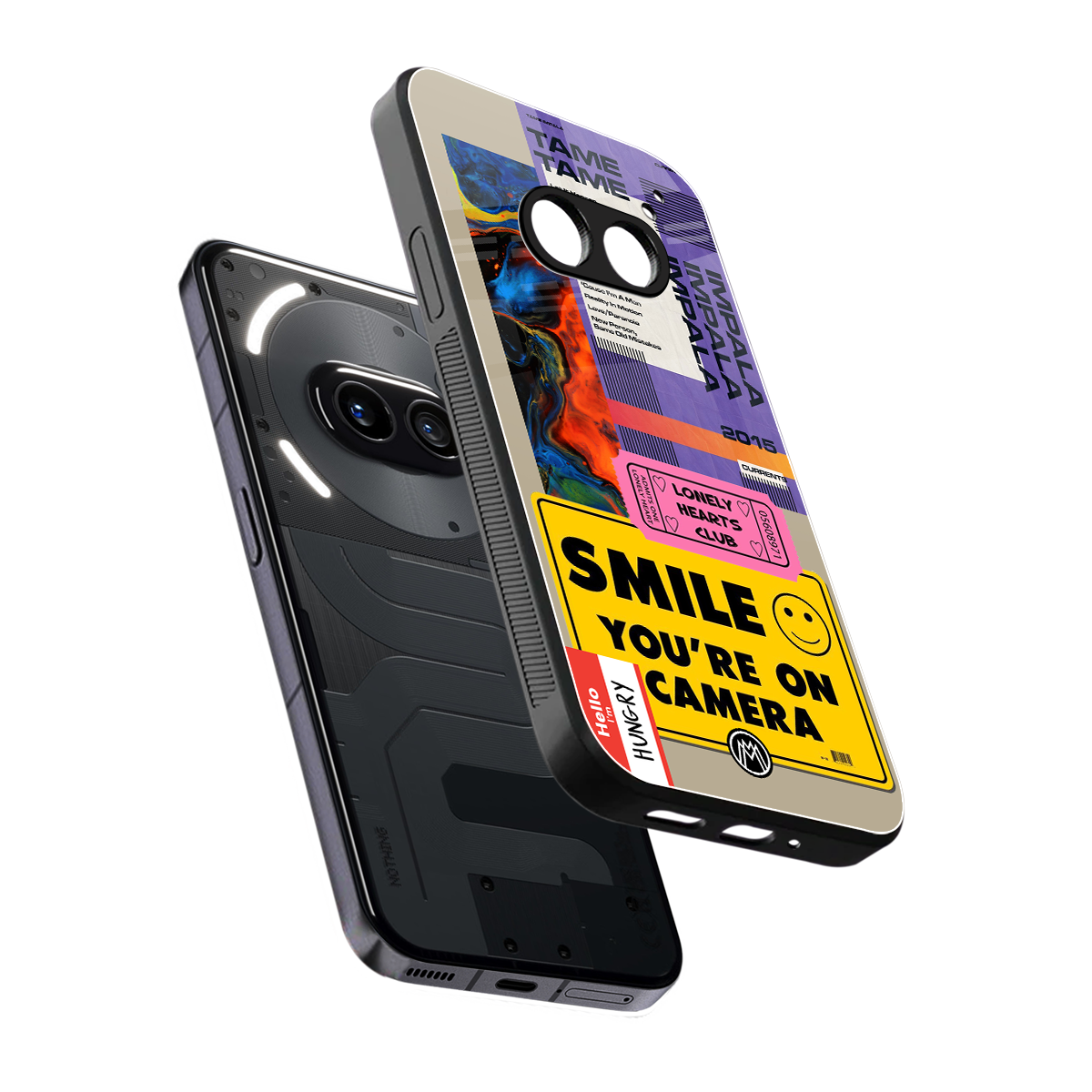 nostalgic stickers back phone cover | glass case for nothing phone 2a