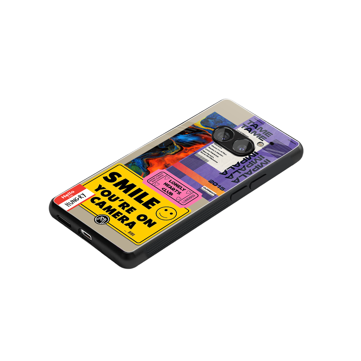 nostalgic stickers back phone cover | glass case for nothing phone 2a