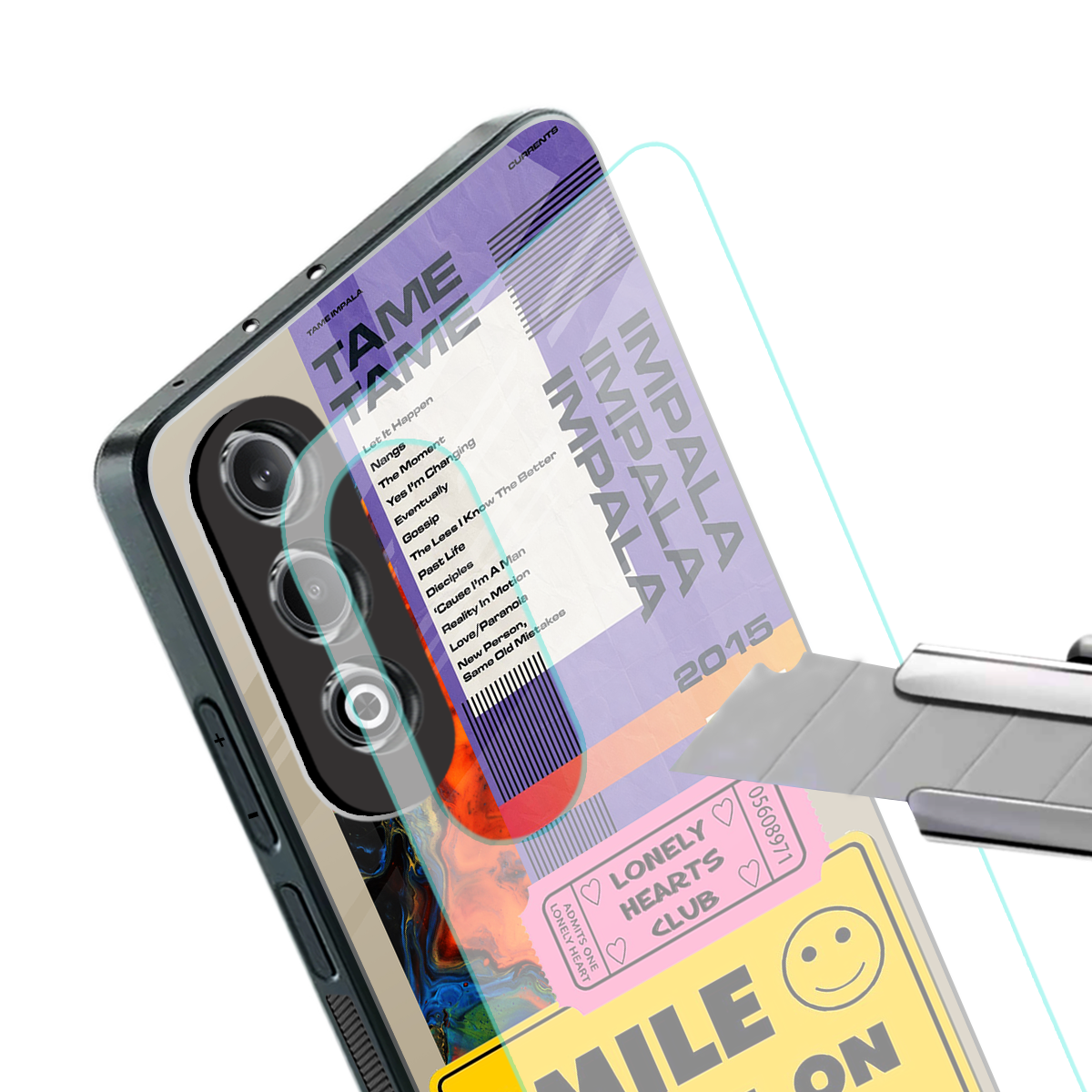 nostalgic stickers back phone cover | glass case for oneplus nord ce 4