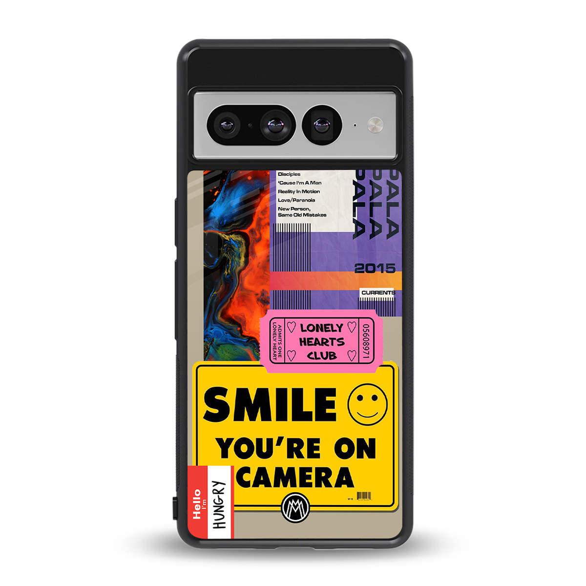 nostalgic stickers back phone cover | glass case for google pixel 7 pro