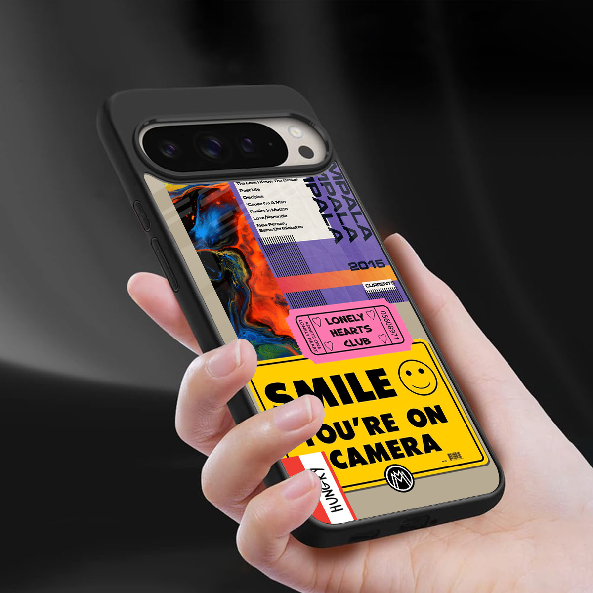 nostalgic stickers back phone cover | glass case for google pixel 9 pro