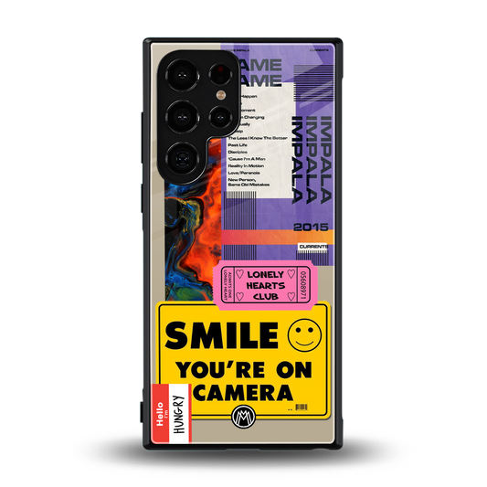 nostalgic stickers back phone cover | glass case for samsung galaxy s24 ultra