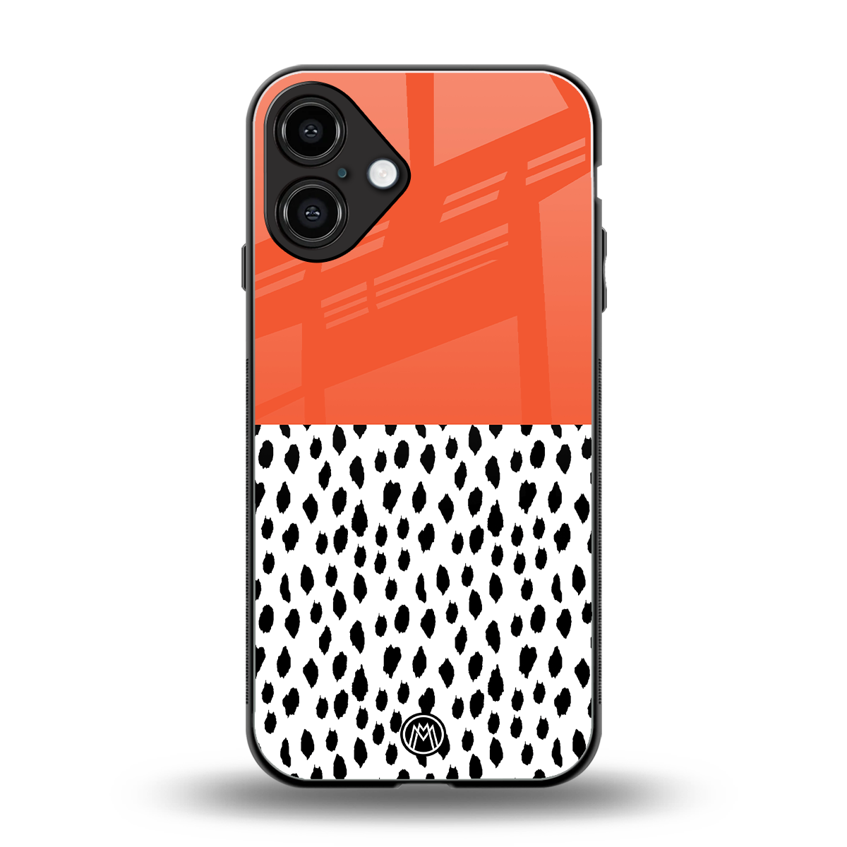 nostalgic tangerine back phone cover | glass case for iphone 16 plus