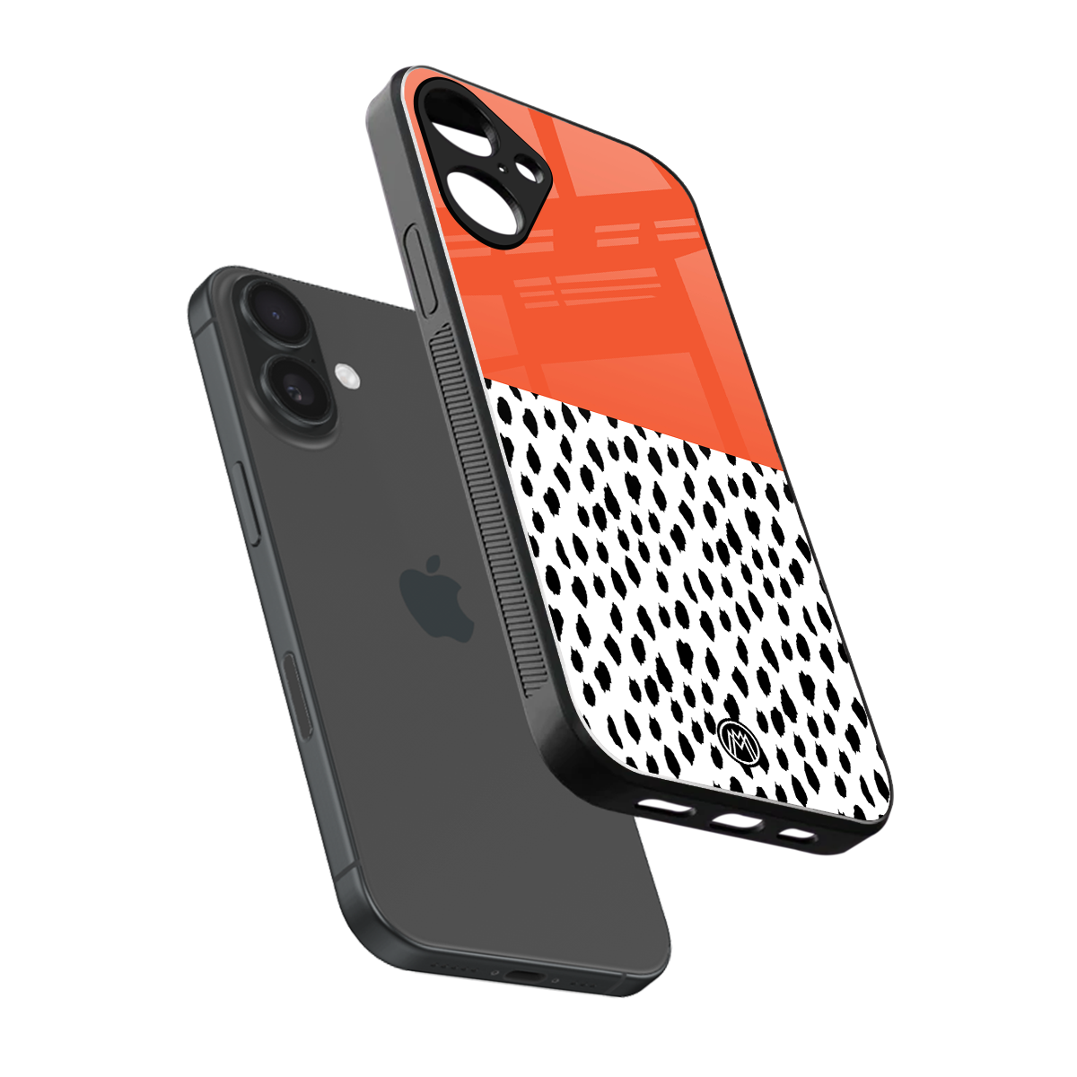 nostalgic tangerine back phone cover | glass case for iphone 16 plus