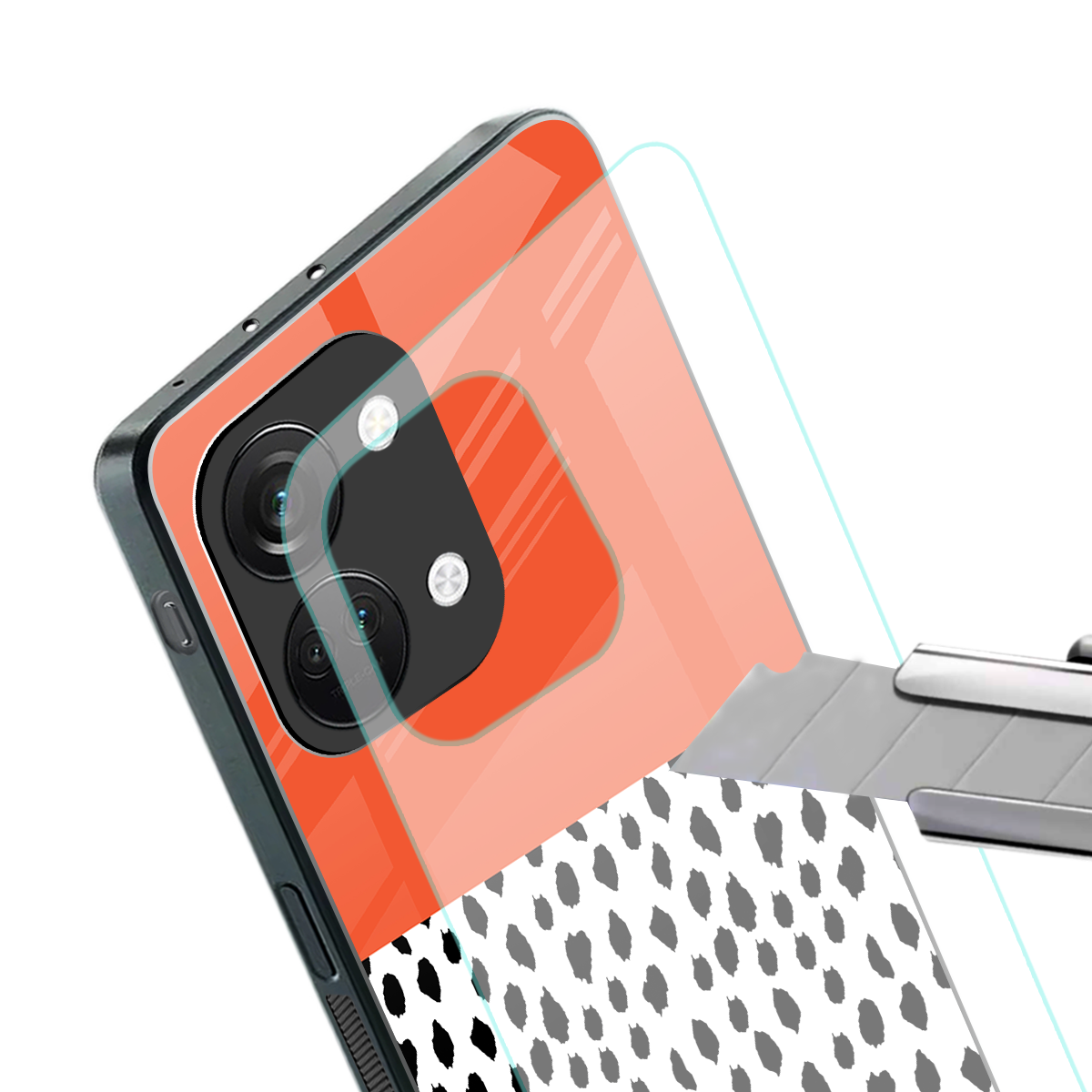 nostalgic tangerine back phone cover | glass case for oneplus nord 3