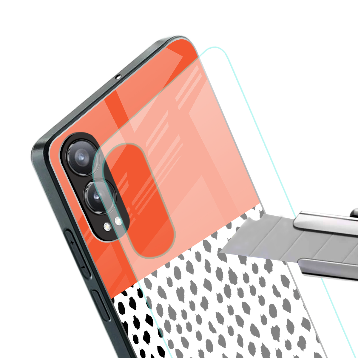 nostalgic tangerine back phone cover | glass case for oneplus nord ce 4 lite