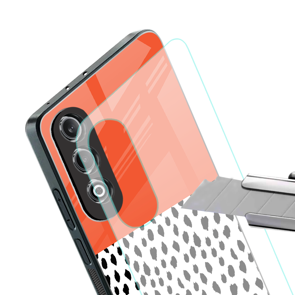 nostalgic tangerine back phone cover | glass case for oneplus nord ce 4