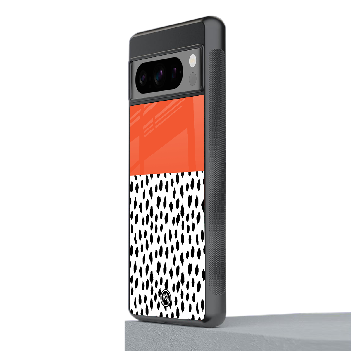 nostalgic tangerine back phone cover | glass case for google pixel 8 pro