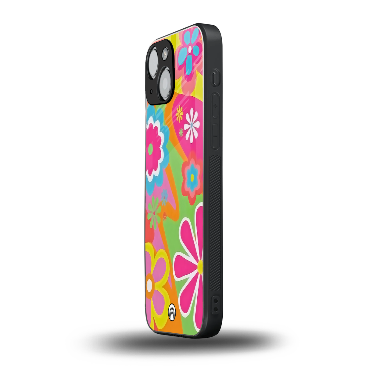 nostalgic wildflower y2k back phone cover | glass case for iphone 13 mini
