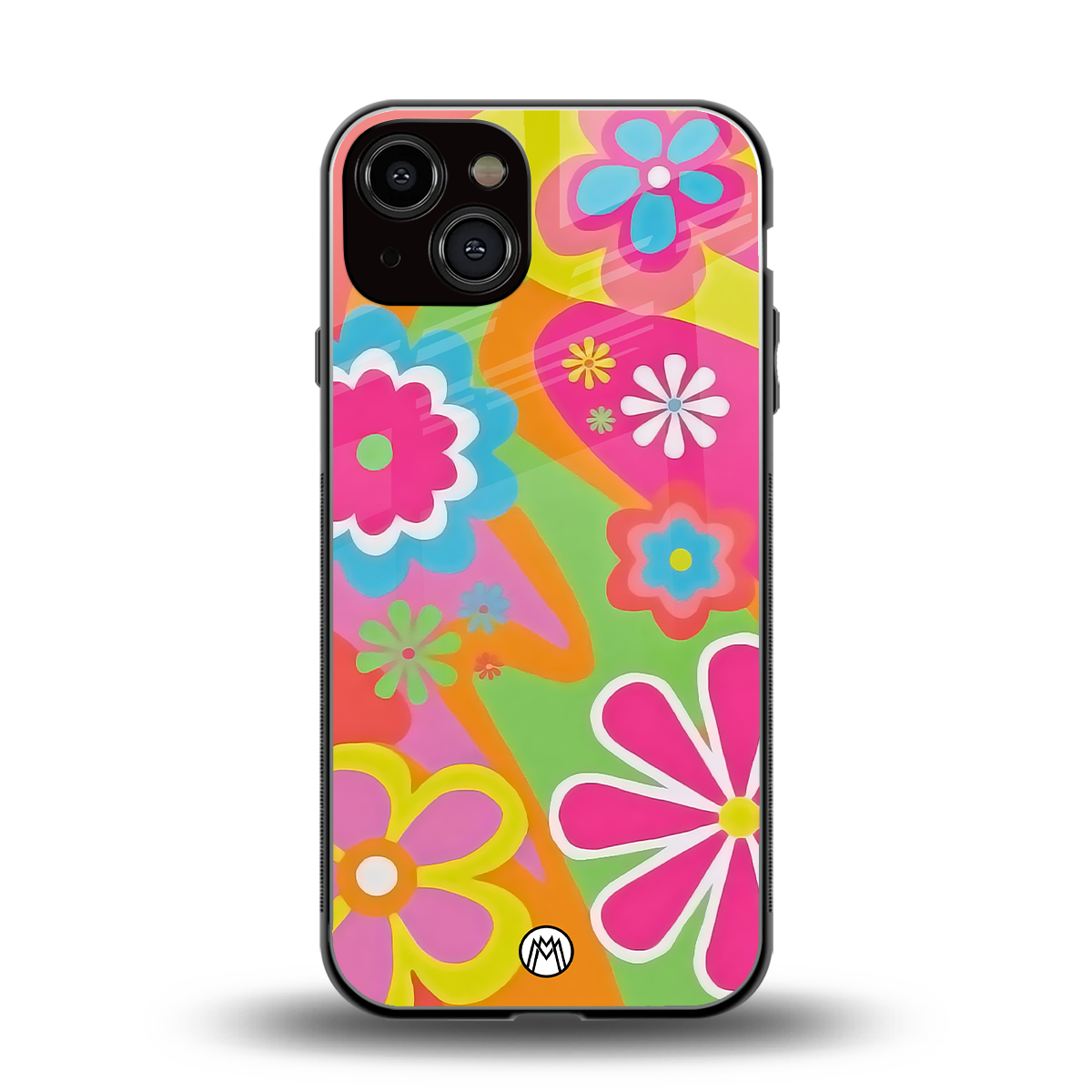 nostalgic wildflower y2k back phone cover | glass case for iphone 13