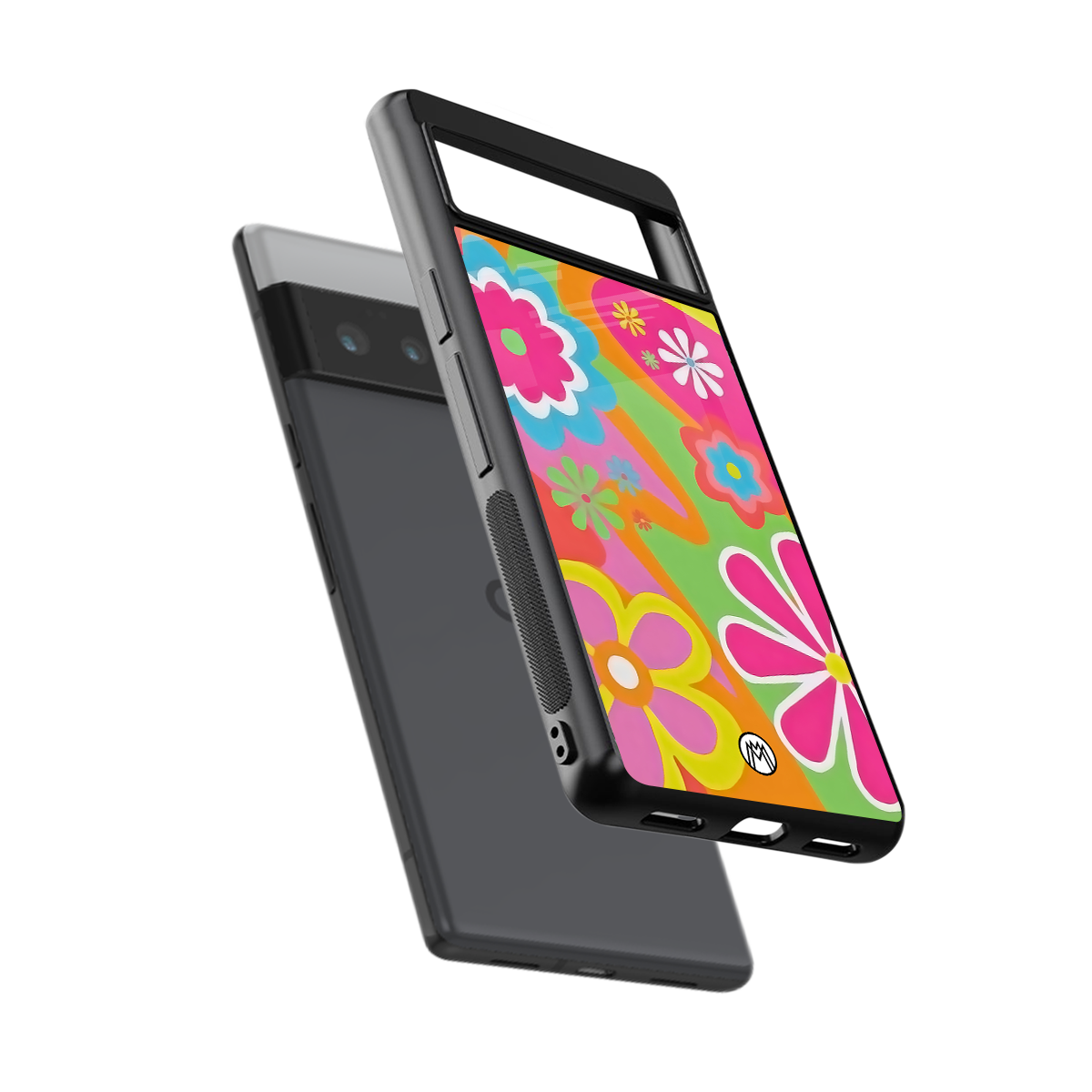 nostalgic wildflower y2k back phone cover | glass case for google pixel 6 pro