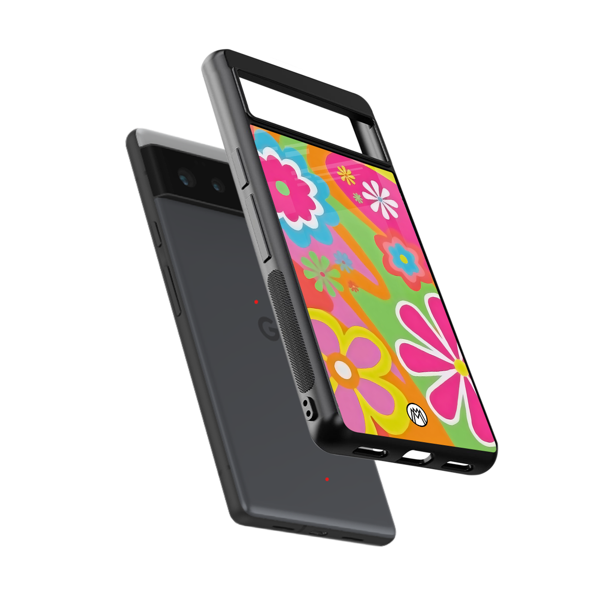 nostalgic wildflower y2k back phone cover | glass case for google pixel 6