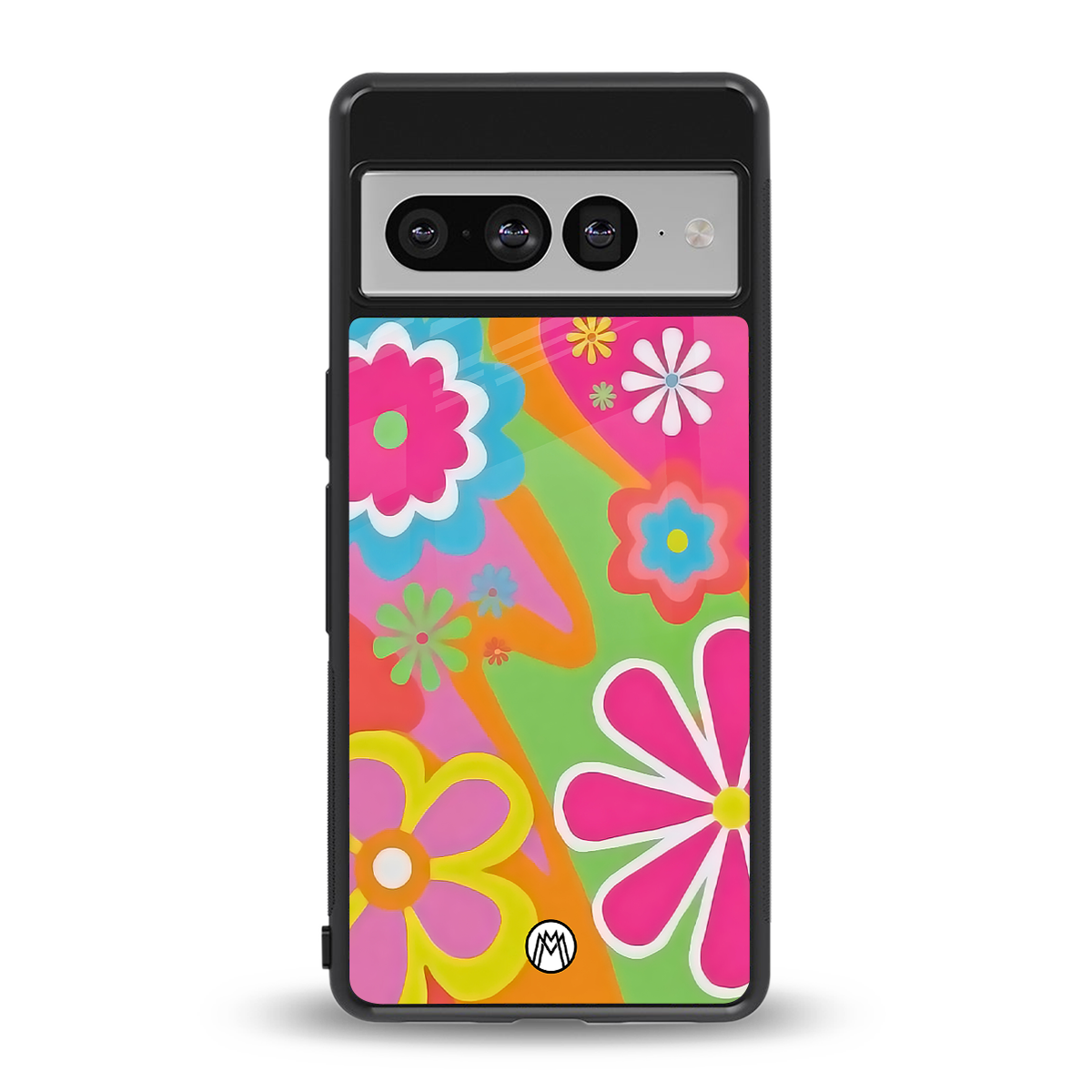 nostalgic wildflower y2k back phone cover | glass case for google pixel 7 pro
