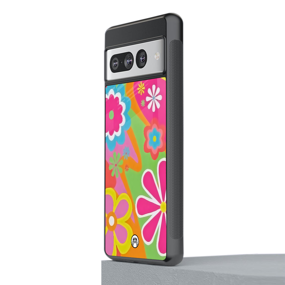 nostalgic wildflower y2k back phone cover | glass case for google pixel 7 pro