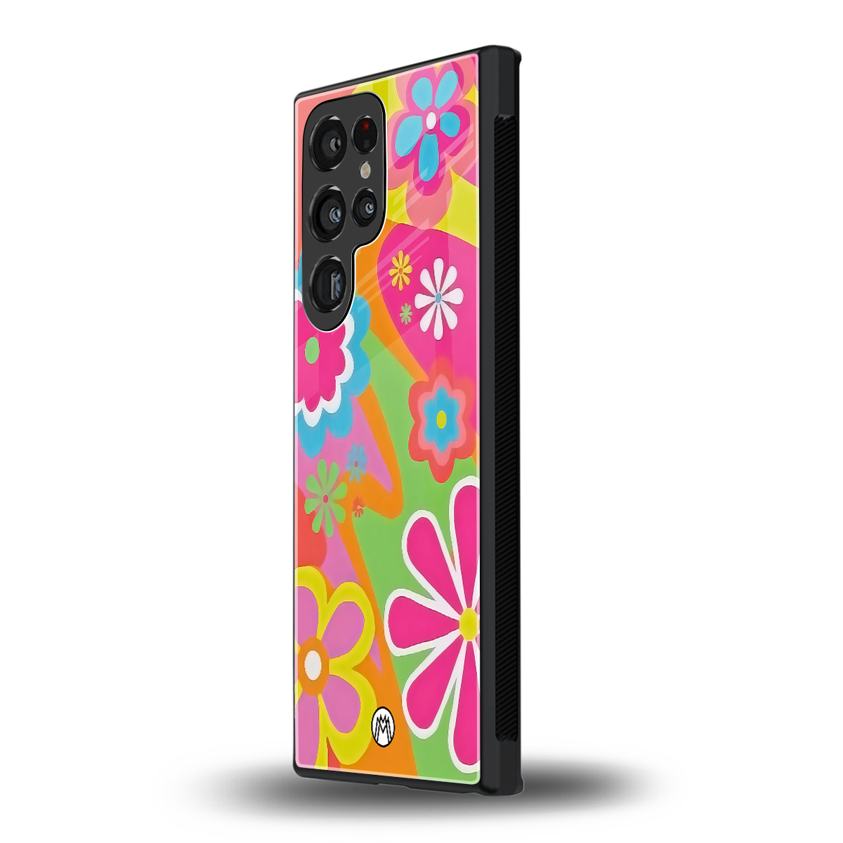 nostalgic wildflower y2k back phone cover | glass case for samsung galaxy s24 ultra