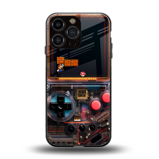 og gameboy back phone cover | glass case for iphone 14 pro max