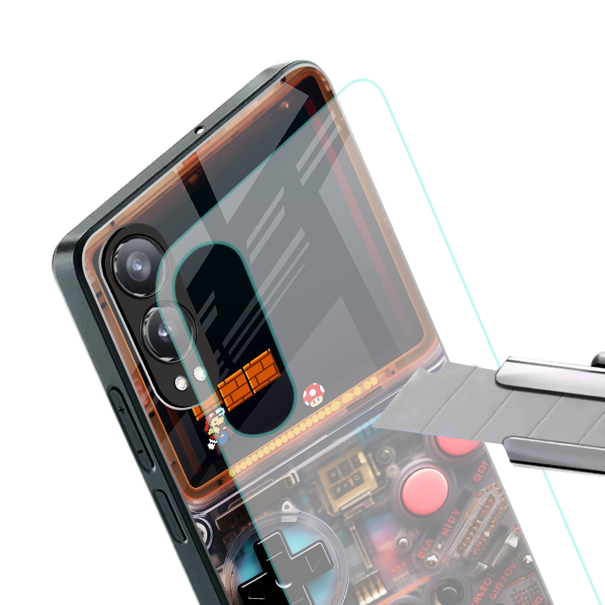 og gameboy back phone cover | glass case for oneplus nord ce 4 lite