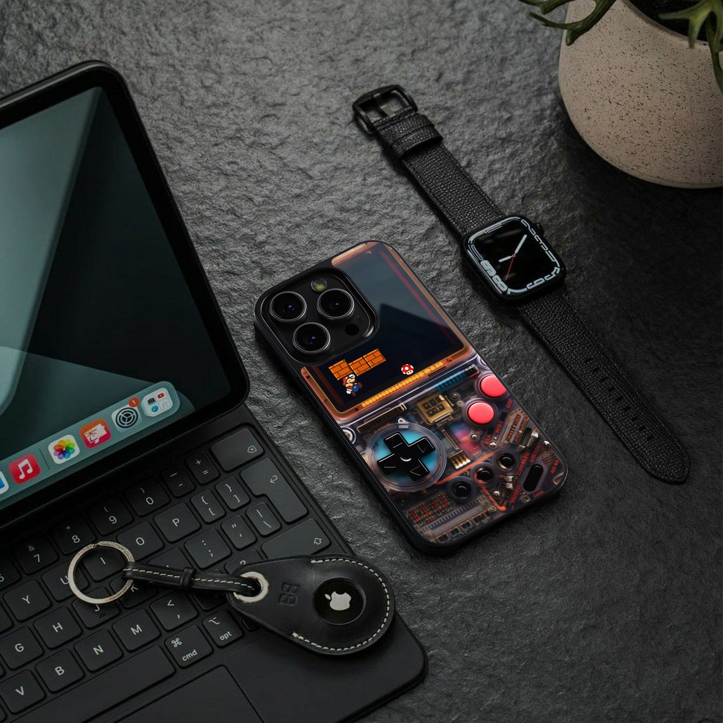 og gameboy back phone cover | glass case for google pixel 9 pro