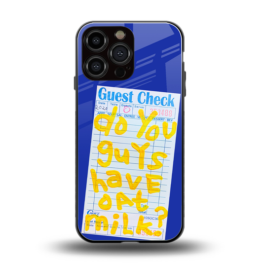 oat milk back phone cover | glass case for iphone 14 pro max