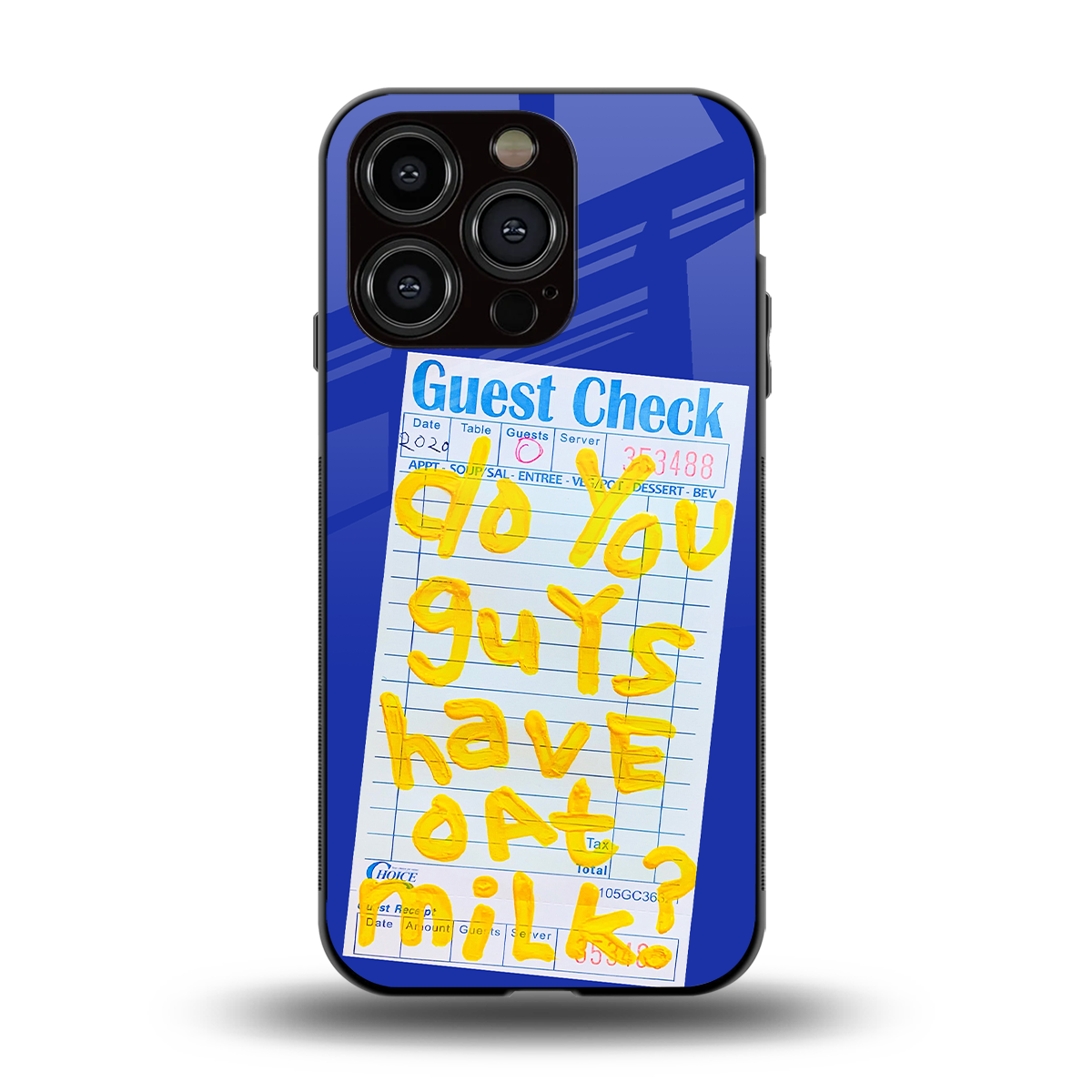 oat milk back phone cover | glass case for iphone 14 pro