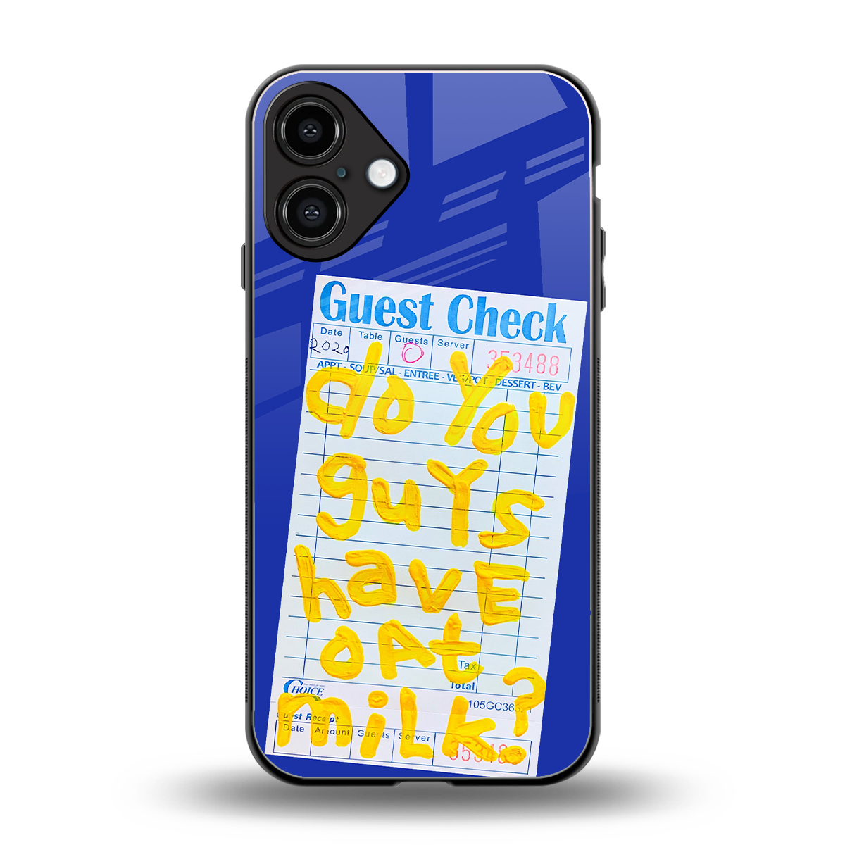 oat milk back phone cover | glass case for iphone 16 plus