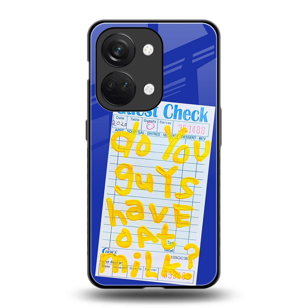 oat milk back phone cover | glass case for oneplus nord 3