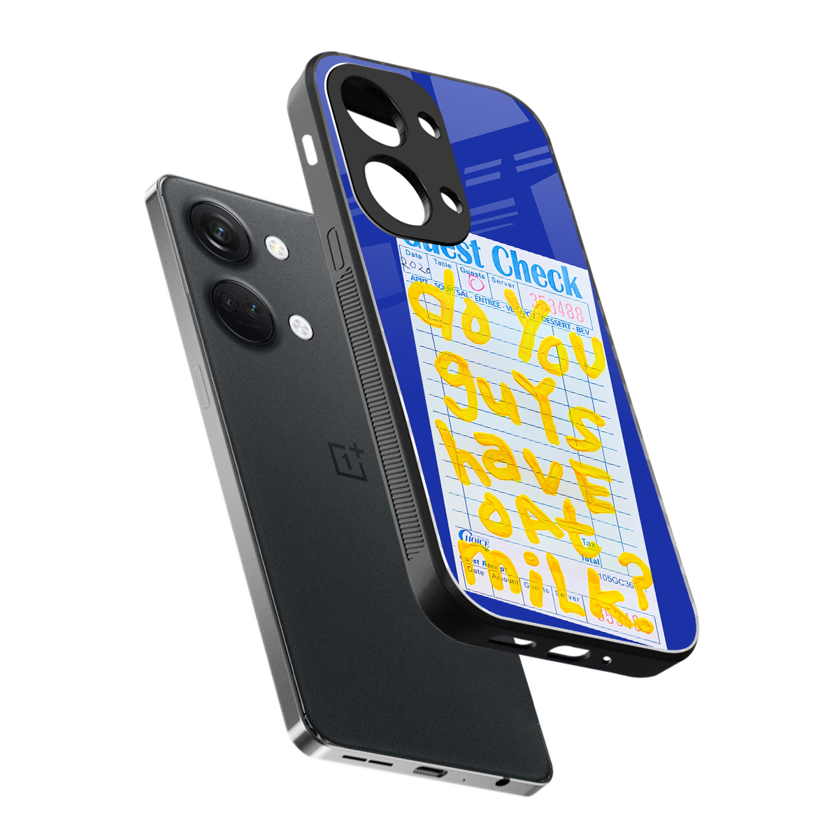 oat milk back phone cover | glass case for oneplus nord 3