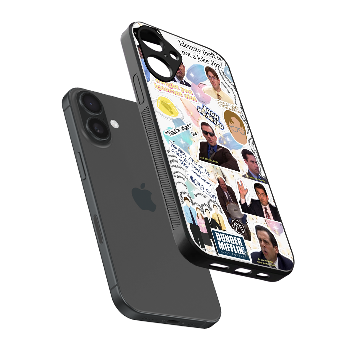office mix back phone cover | glass case for iphone 16 plus