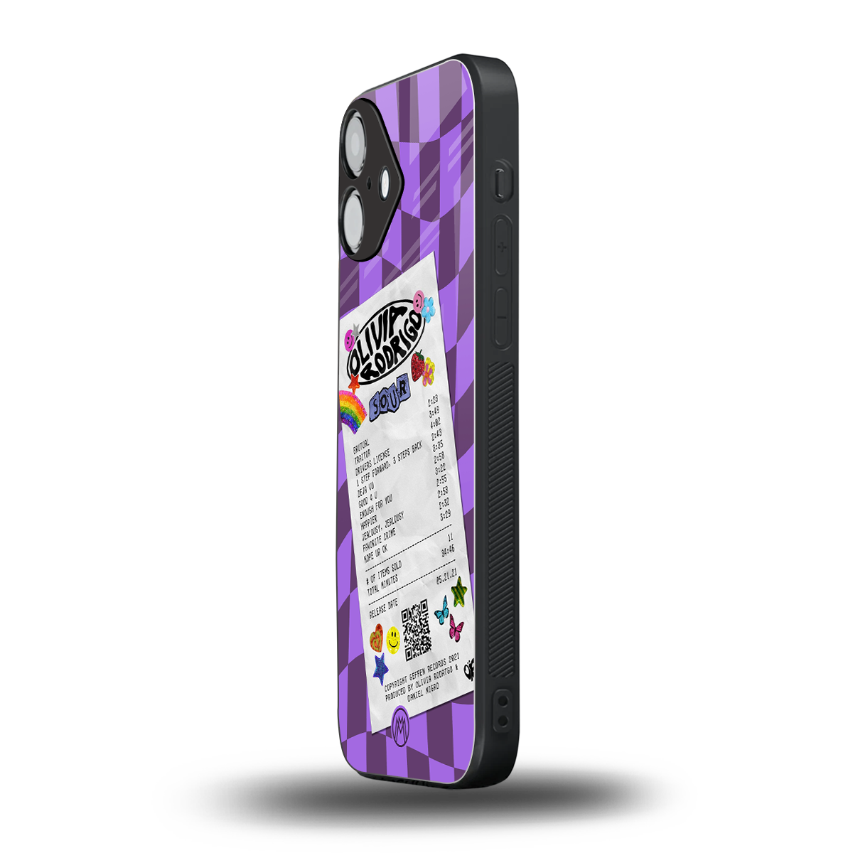 olivia rodrigo back phone cover | glass case for iphone 16 plus