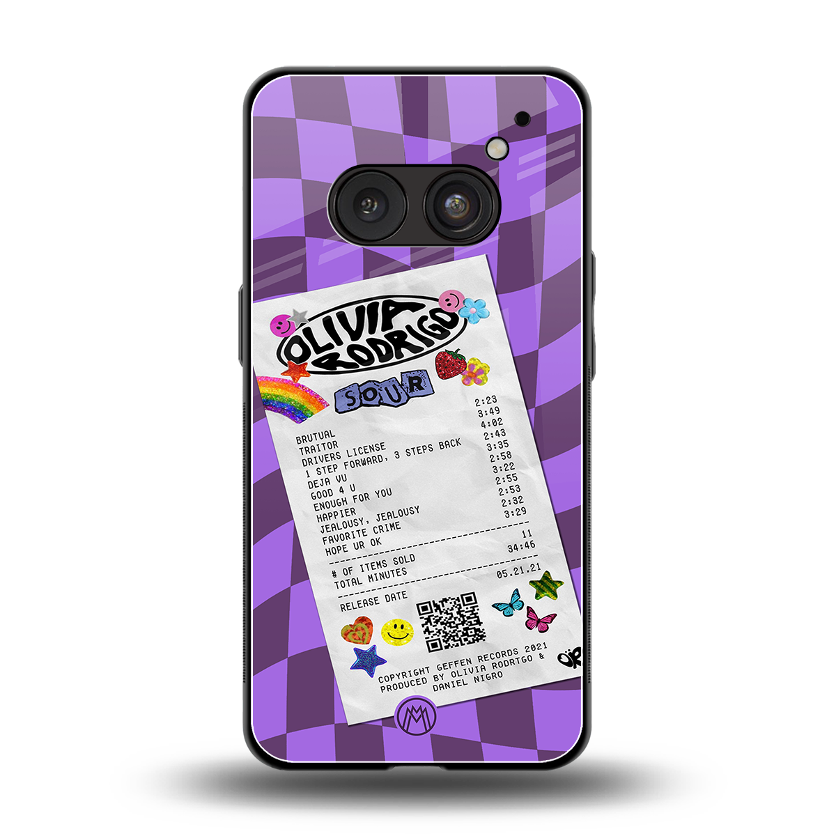 olivia rodrigo back phone cover | glass case for nothing phone 2a