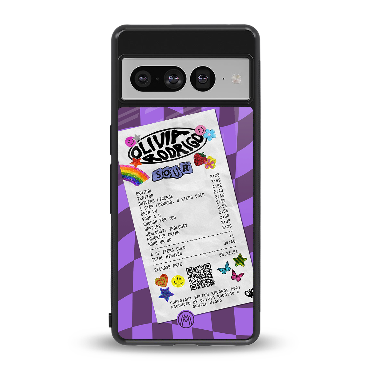 olivia rodrigo back phone cover | glass case for google pixel 7 pro